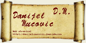 Danijel Mucović vizit kartica